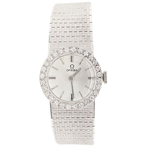 omega white gold and diamond ladies watch|omega ladies diamond watches prices.